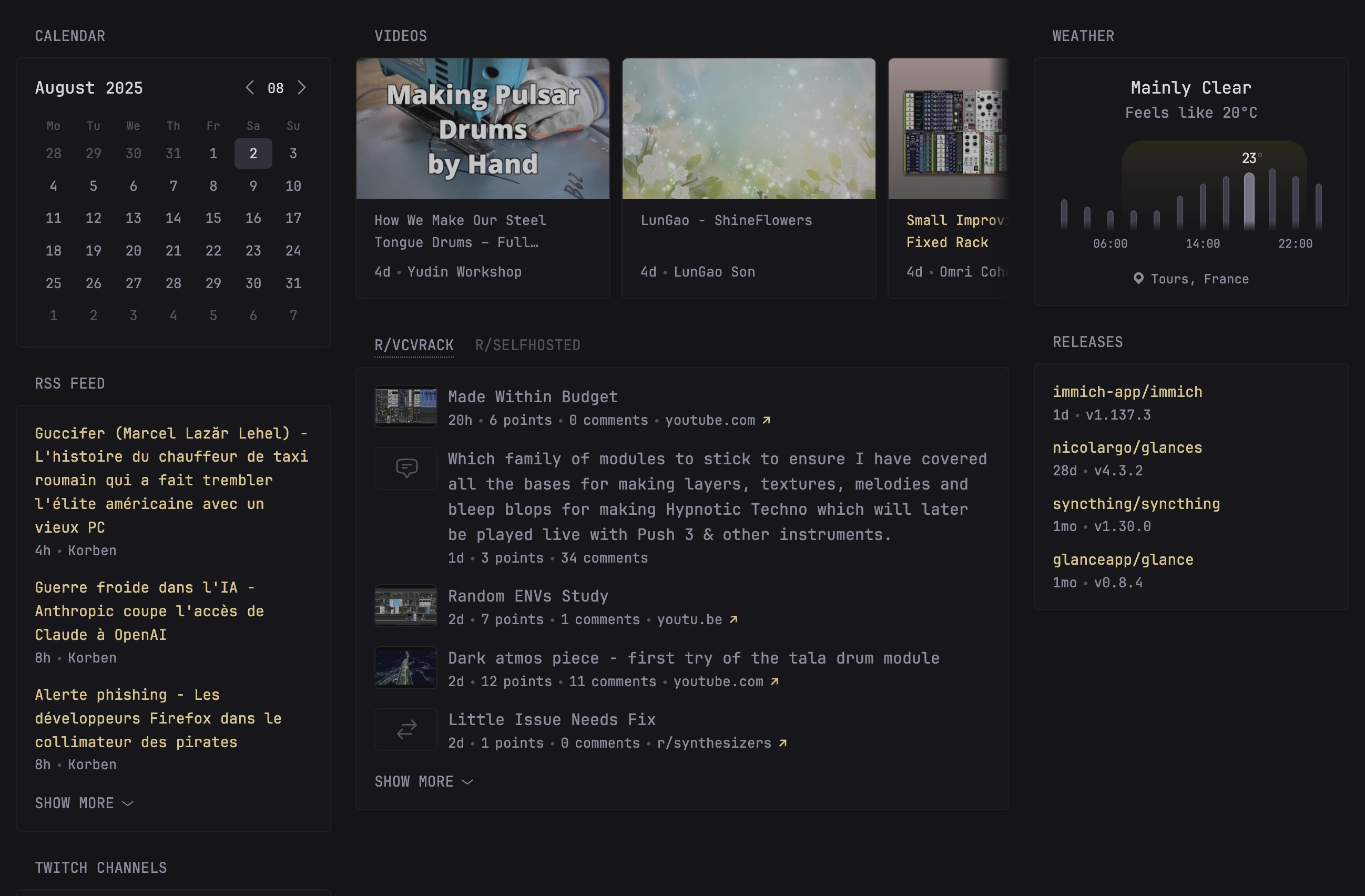 Ma super page d accueil web grace à Glance
