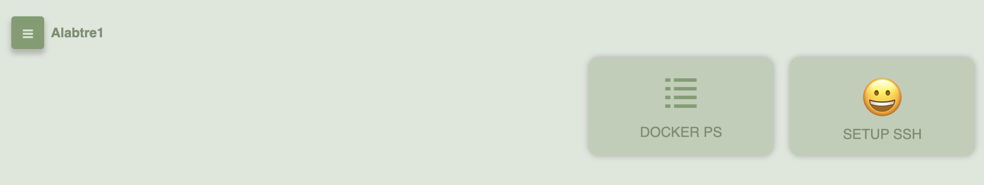 Bouton Setup SSH sur OliveTin